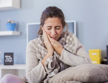 woman in pain