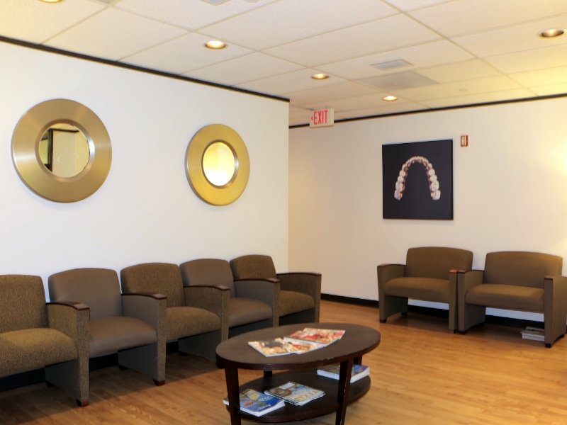 Chairs in reception area of orthodontic office