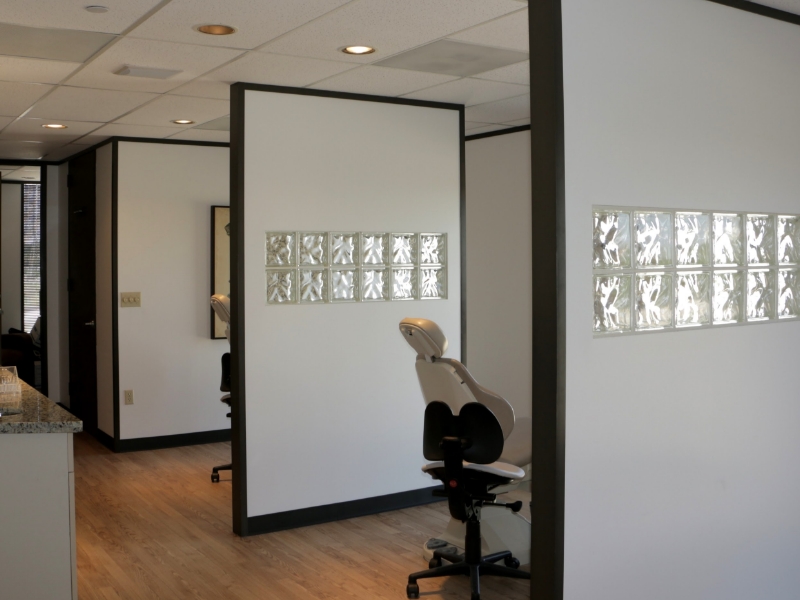 Hallway leading to treatment rooms