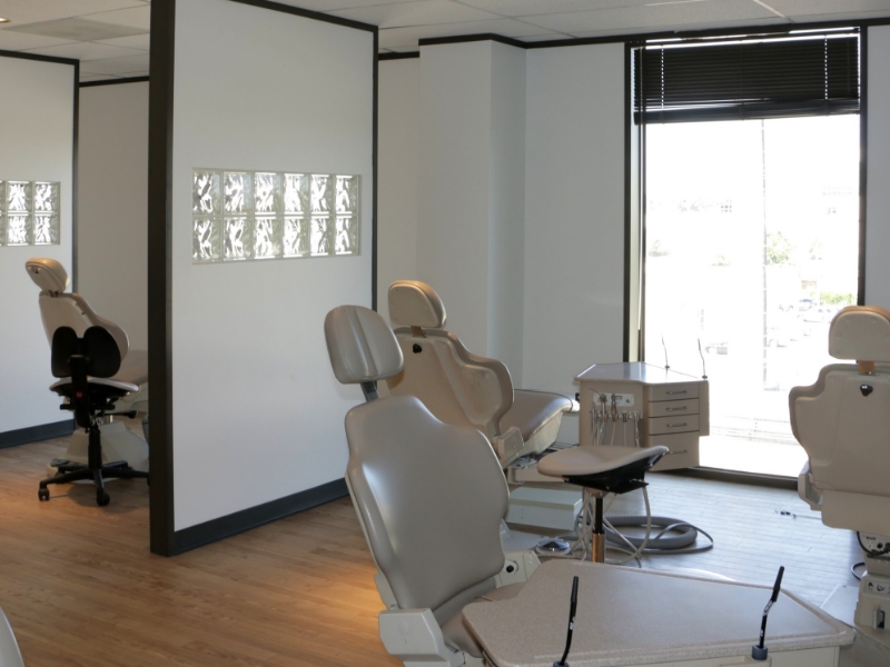 Several treatment chairs near a window