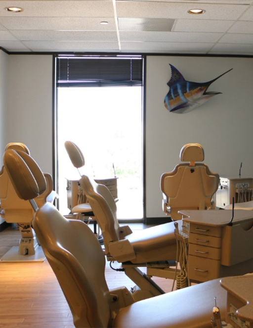 Two treatment chairs in Houston orthodontic office
